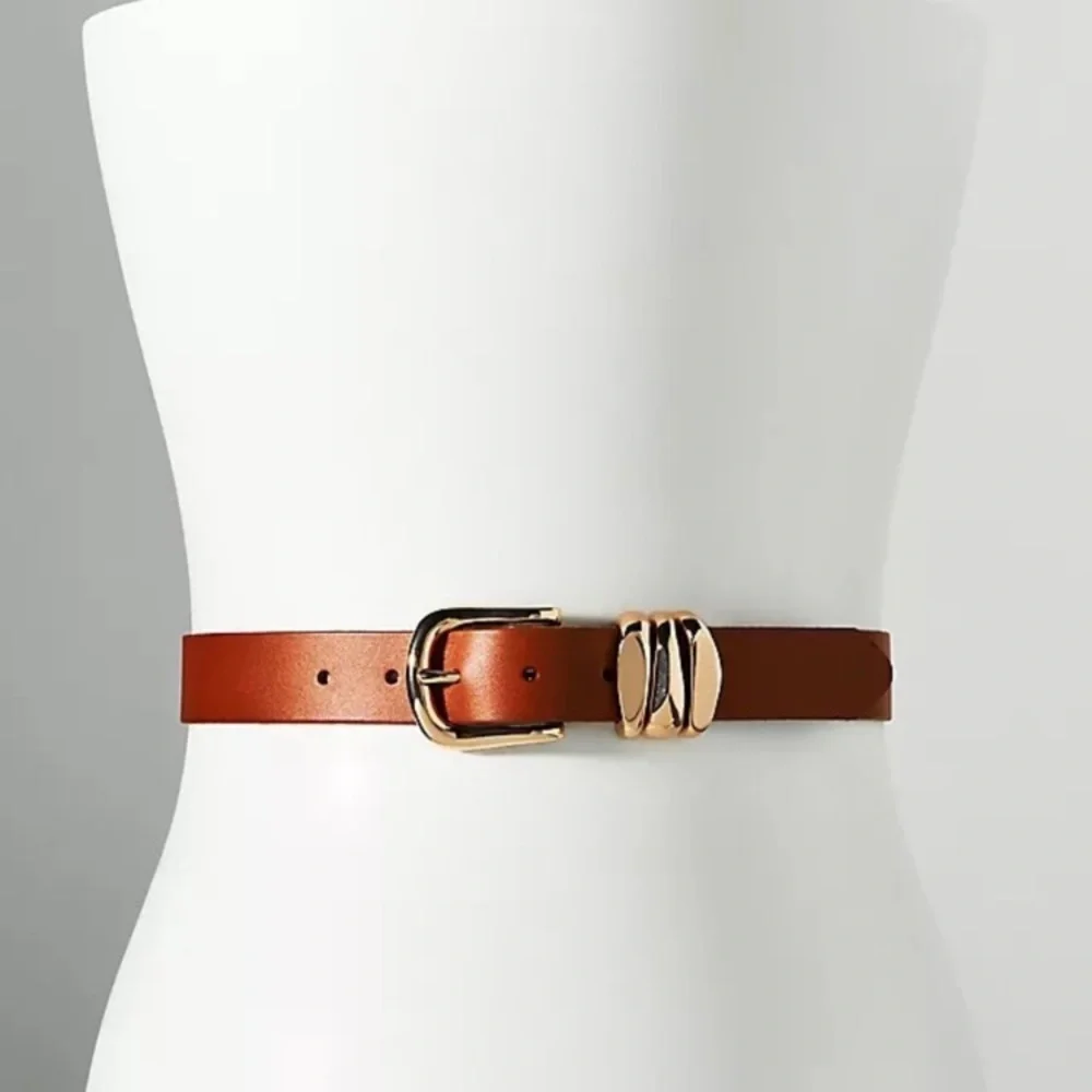 Anthropologie structured keeper belt in Honey NWT